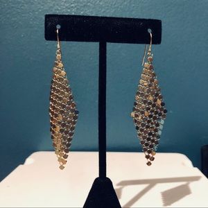 Vintage hanging gold color earrings